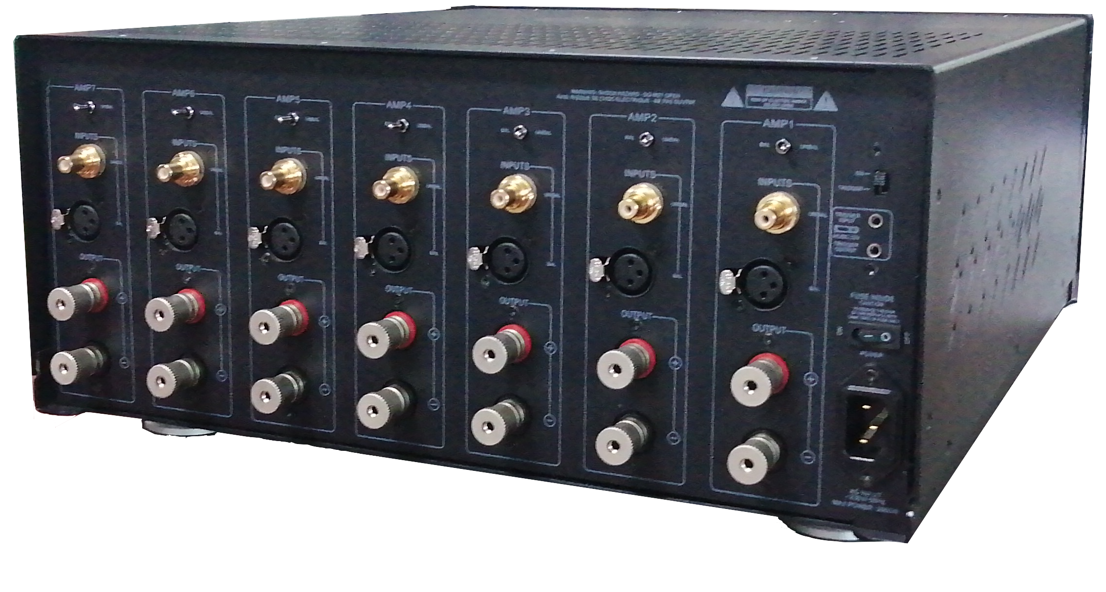 Sistema de cine en casa con amplificador de potencia de 7 canales