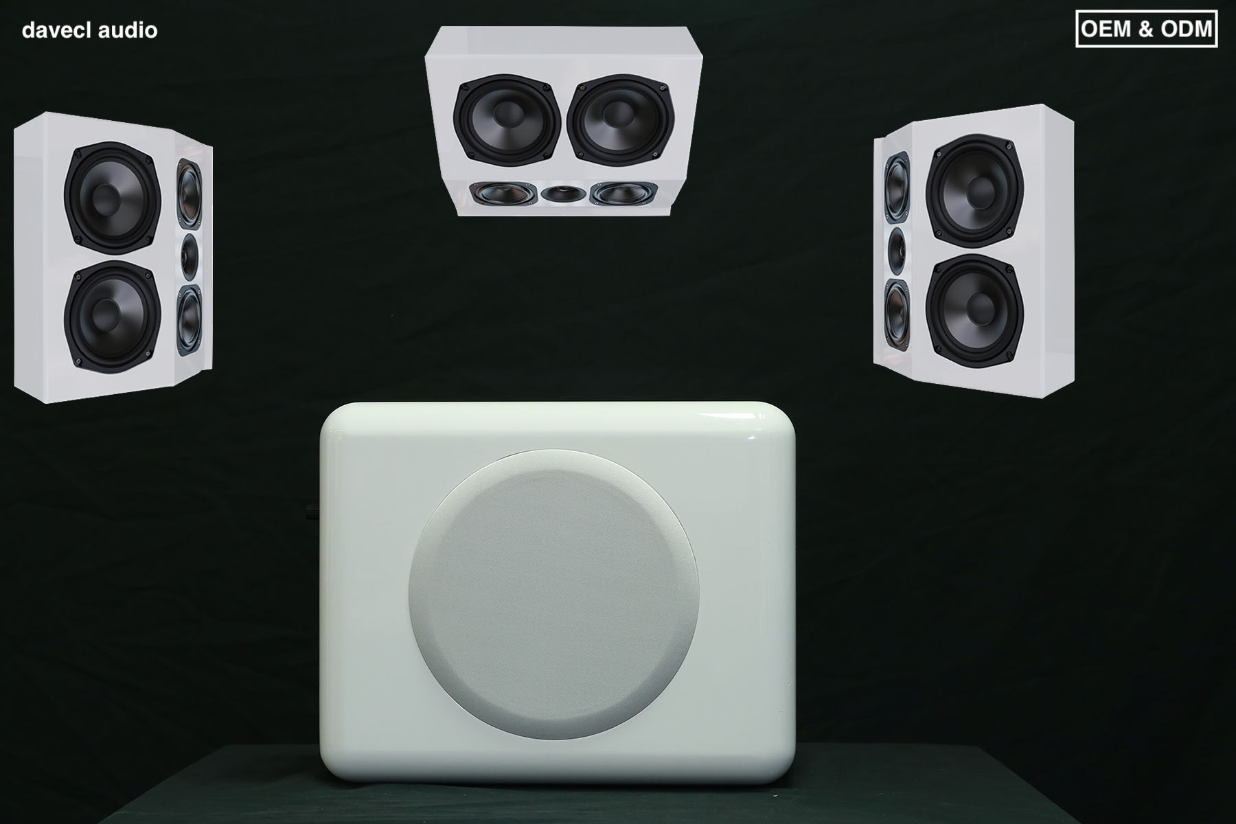 Altavoz de pared de cine en casa envolvente de 5,25 pulgadas